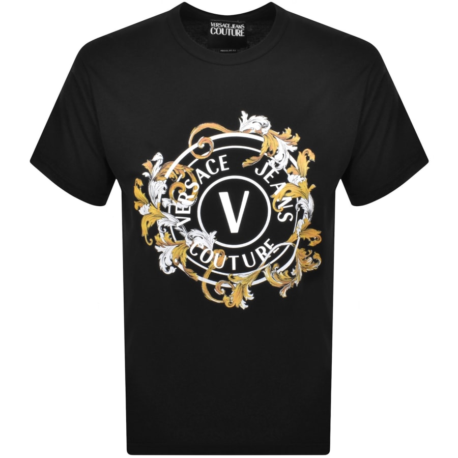 Versace Jeans Couture V Emblem T Shirt Black | Mainline
